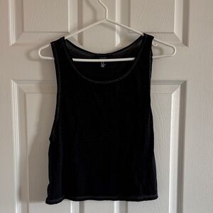 Forever 21 Black Ribbed Tank Top